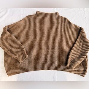 SHEIN Brown Ribbed Turtleneck Chunky Sweater Size XL